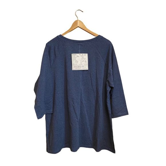 AVE Leisure Women Long Sleeve Top Blouse, Size 18/20, Color Blue - Picture 2 of 9